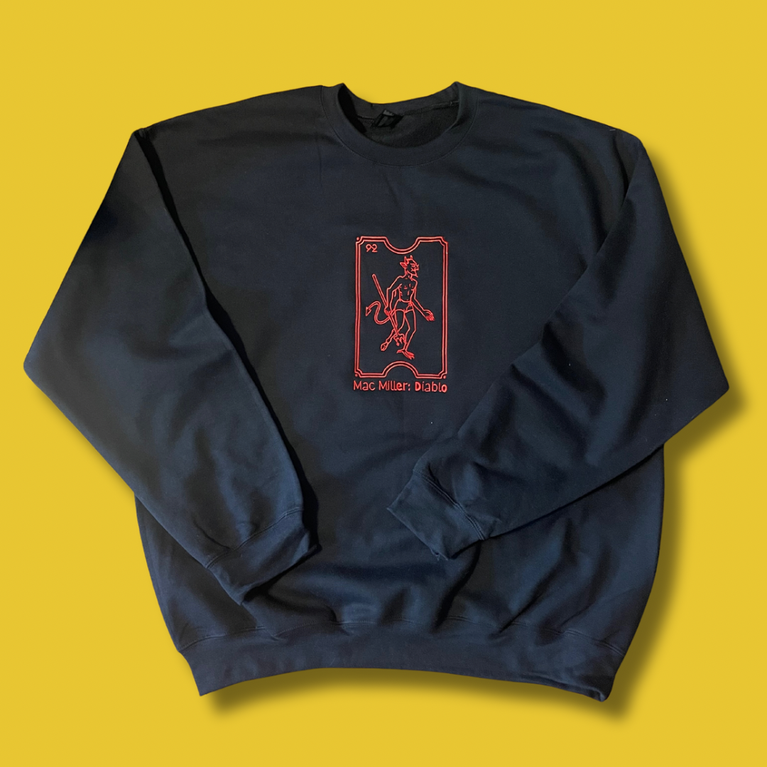 Diablo Embroidered Unisex Crewneck Sweatshirt
