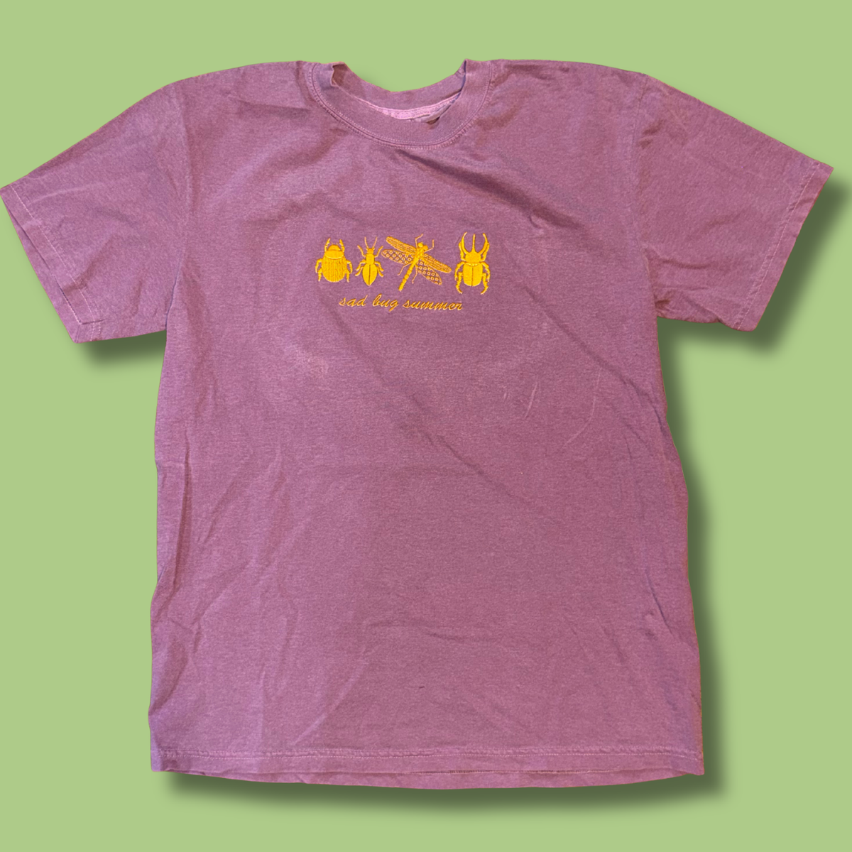 Sad Bug Summer Embroidered Unisex T-Shirt