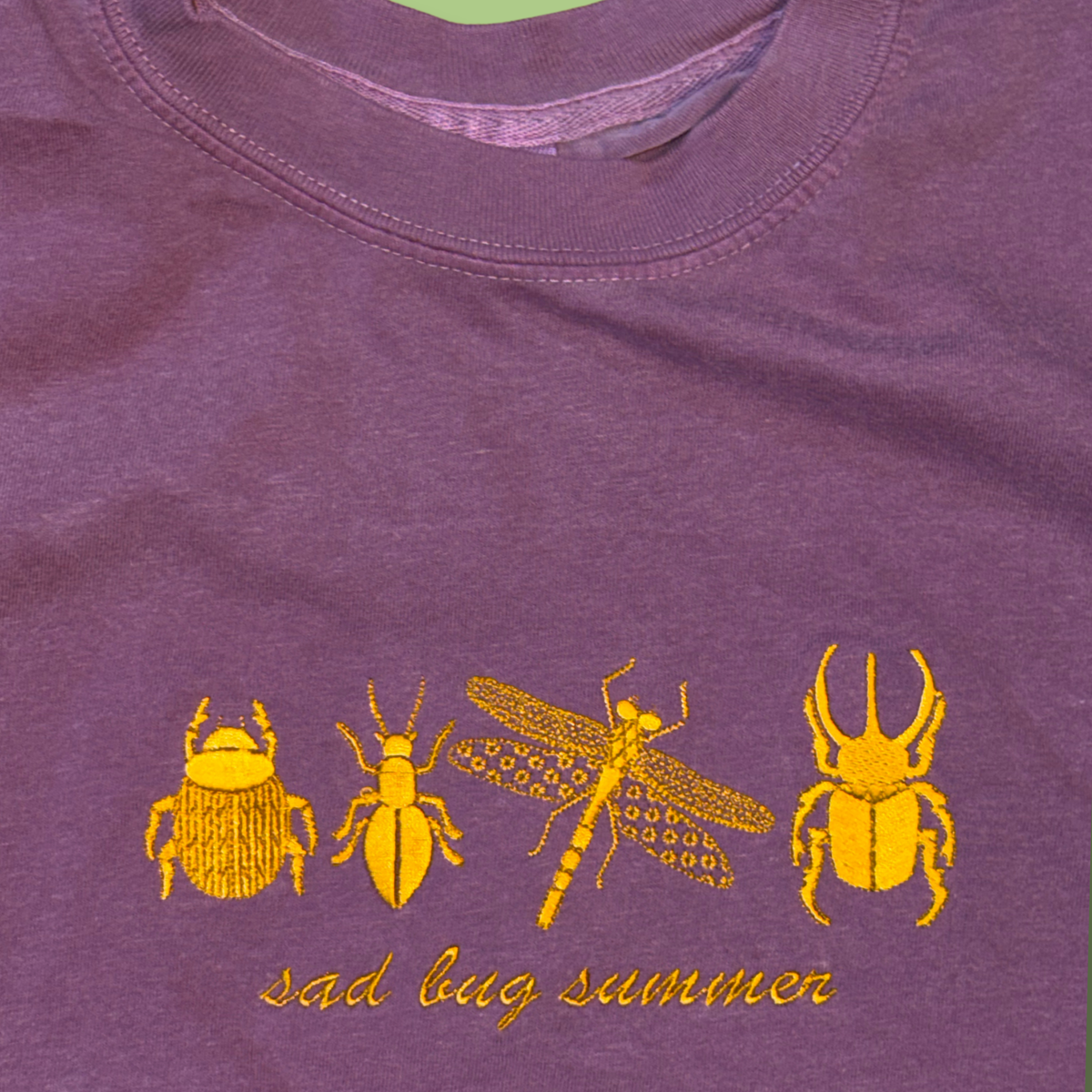 Sad Bug Summer Embroidered Unisex T-Shirt