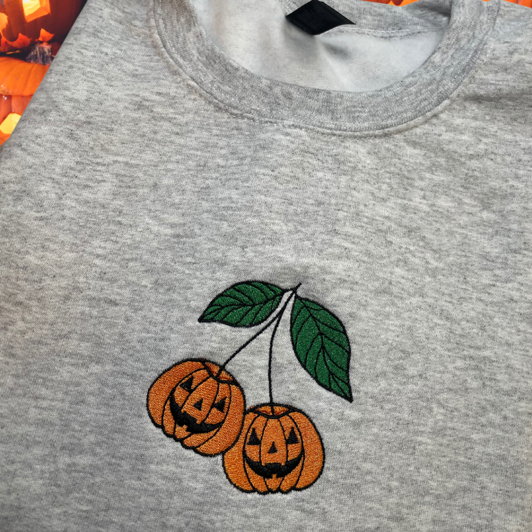 Jack o' Cherries Embroidered Crewneck Sweatshirt
