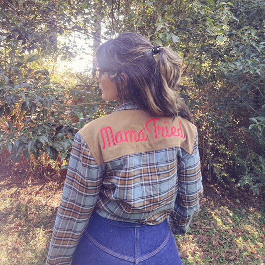1:1 Mama Tried Upcycled Flannel