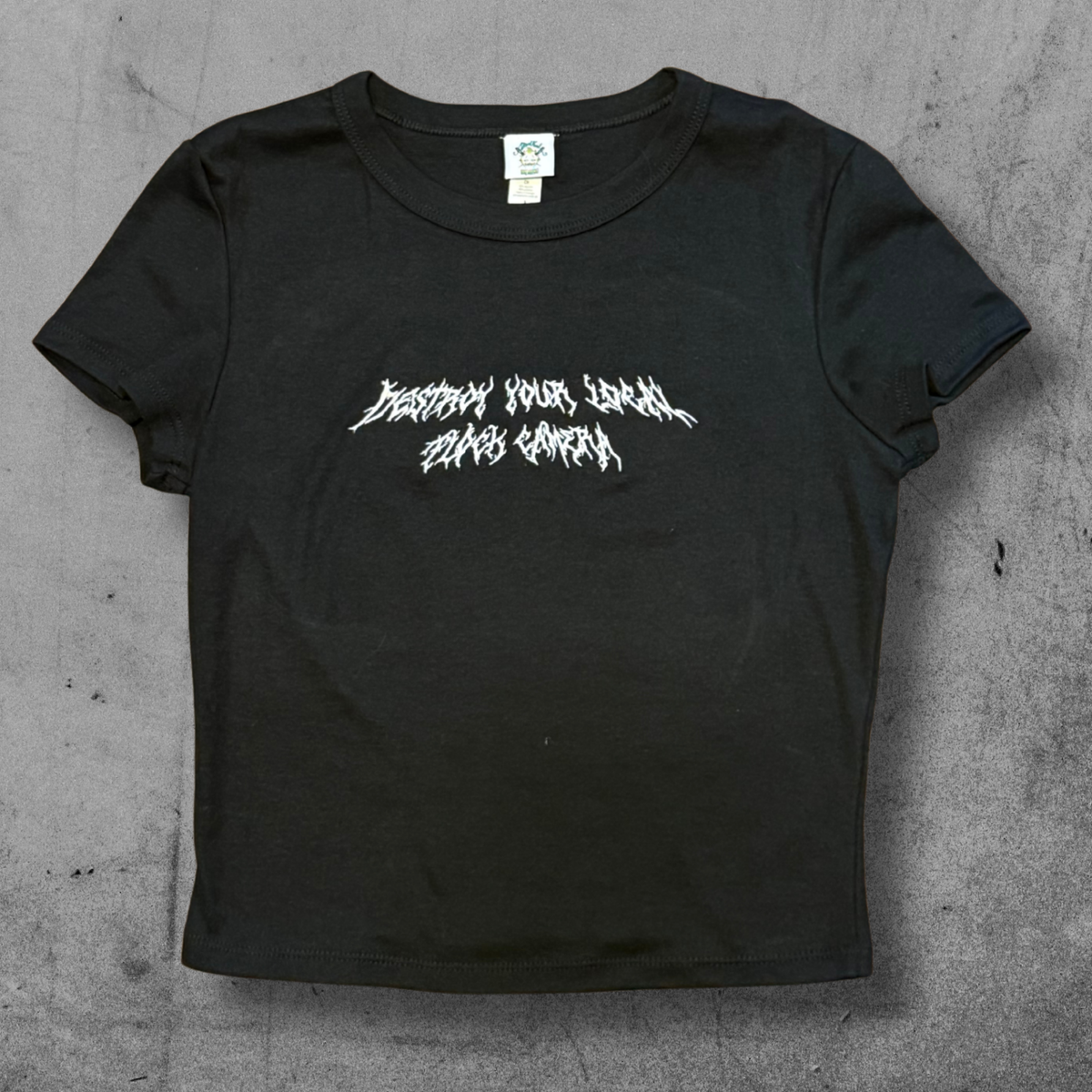 Destroy Your Local Flock Camera Embroidered Unisex Baby Tee, Unisex T-Shirt, Sweatshirt or Boxy Crop