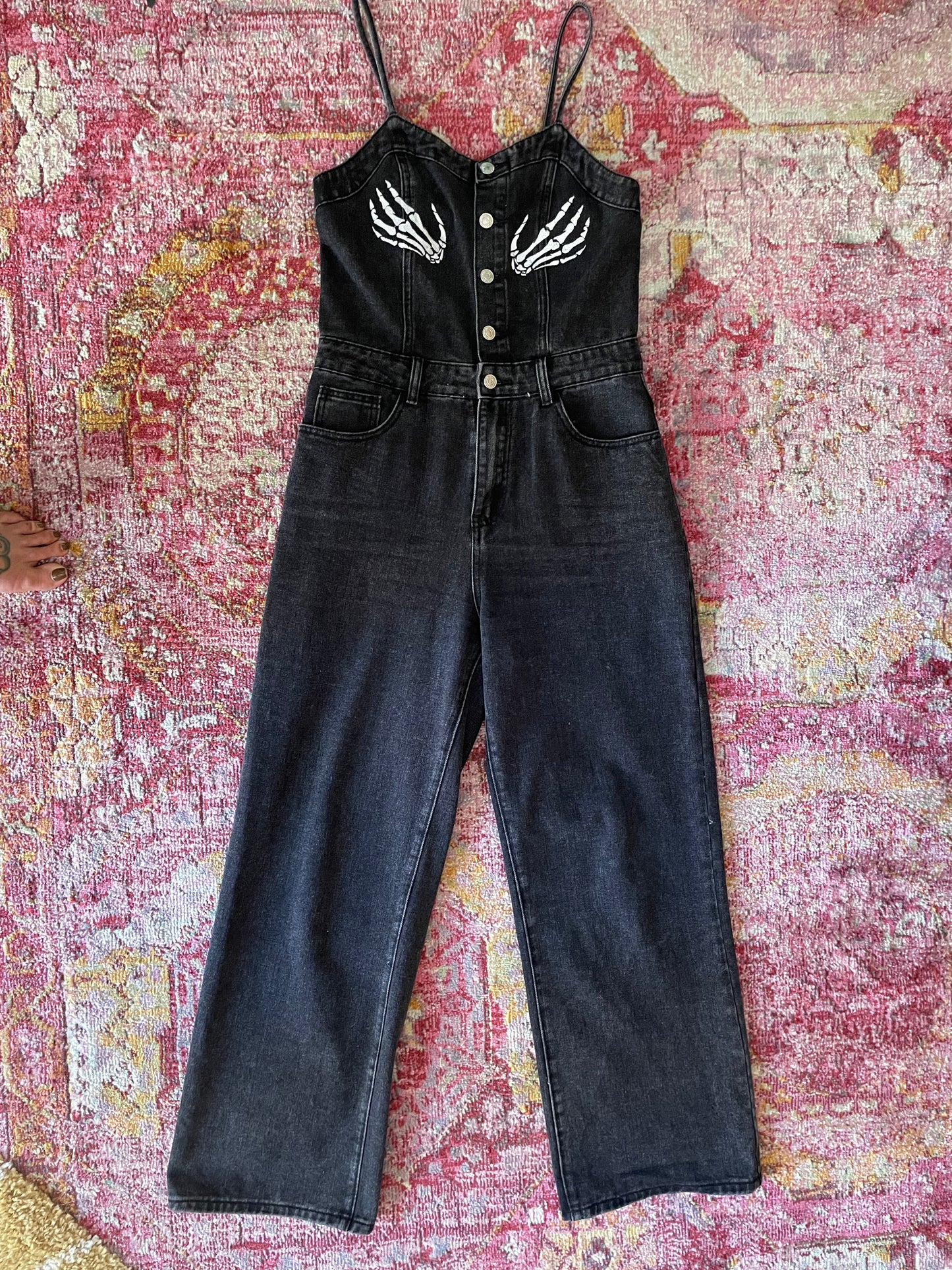1:1 Spicy Skelly Denim Jumpsuit