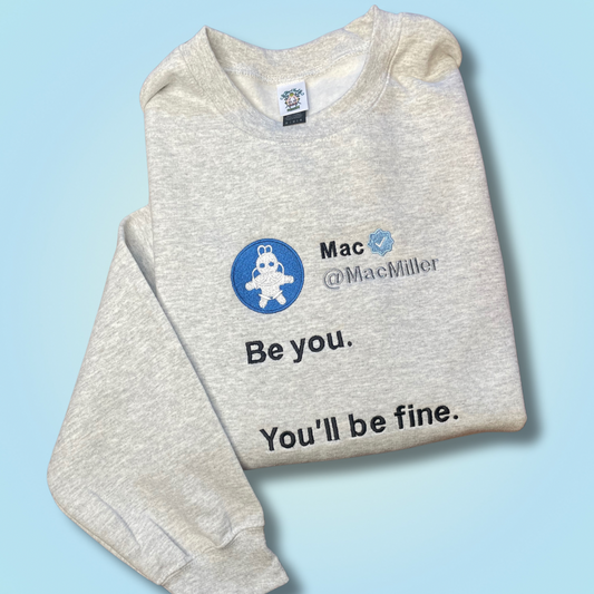 Be You Embroidered Unisex Crewneck Sweatshirt