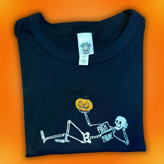 Pumpkin Spice and Political Spite Embroidered Unisex Sweatshirt, T-Shirt or Baby Tee