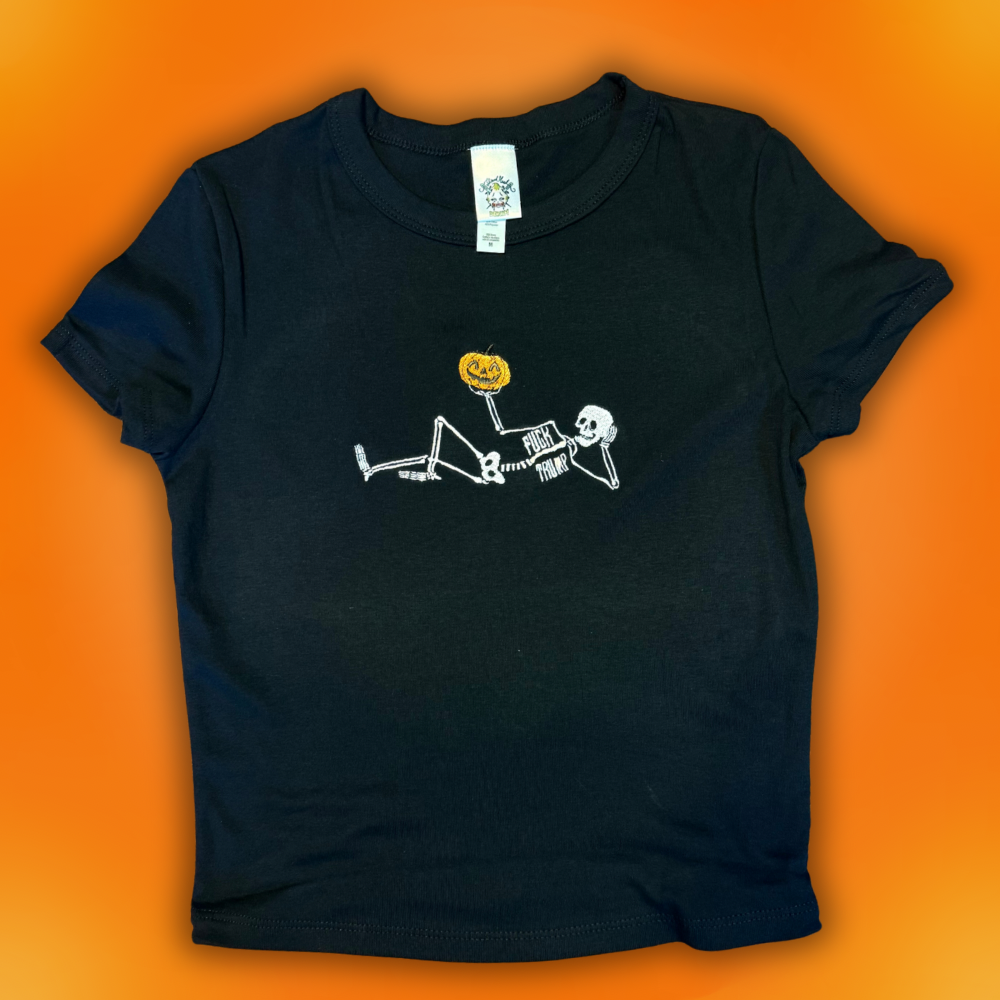 Pumpkin Spice and Political Spite Embroidered Unisex Sweatshirt, T-Shirt or Baby Tee
