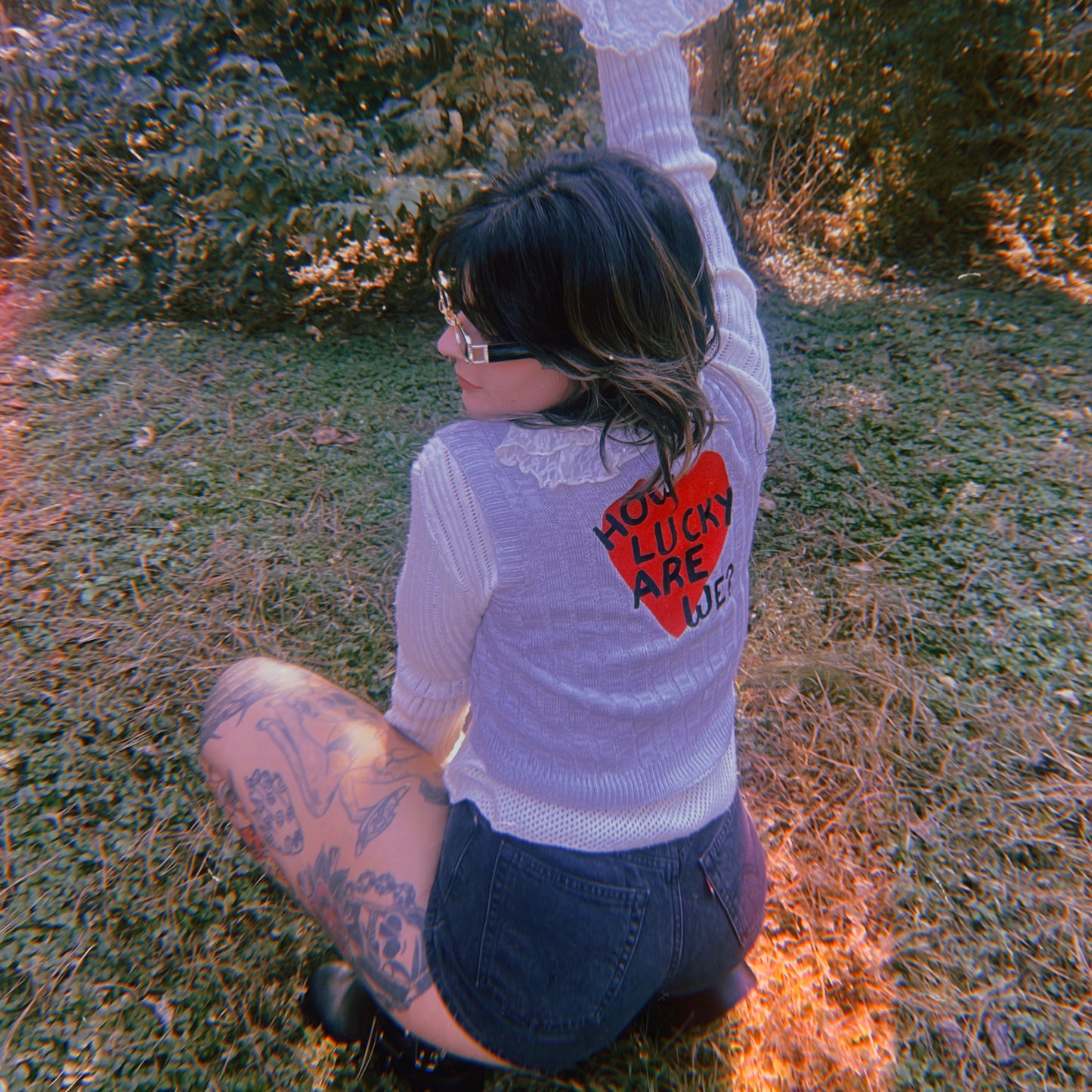 1:1 How Lucky Are We Embroidered Knit Vest
