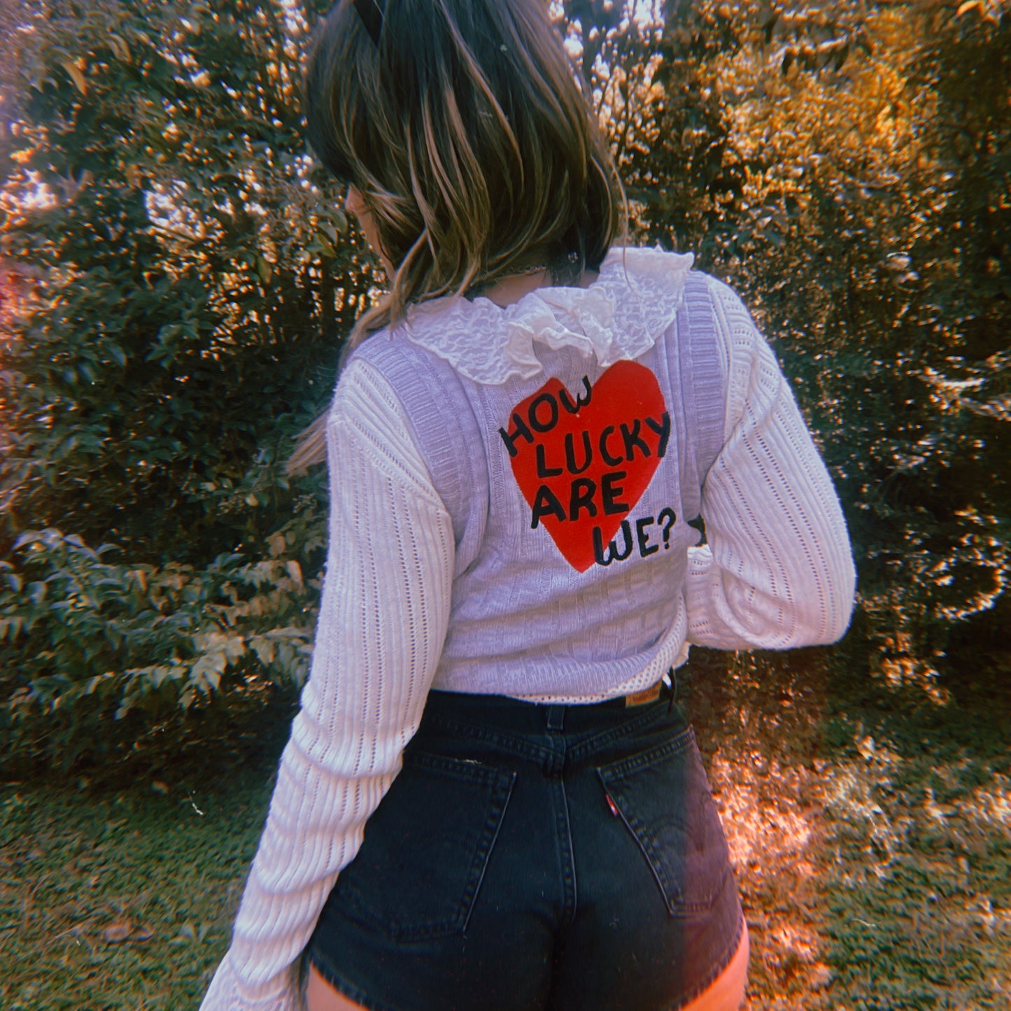 1:1 How Lucky Are We Embroidered Knit Vest