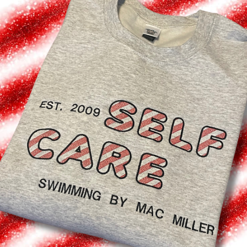 Candy Cane Holiday Embroidered Crewneck Sweatshirt