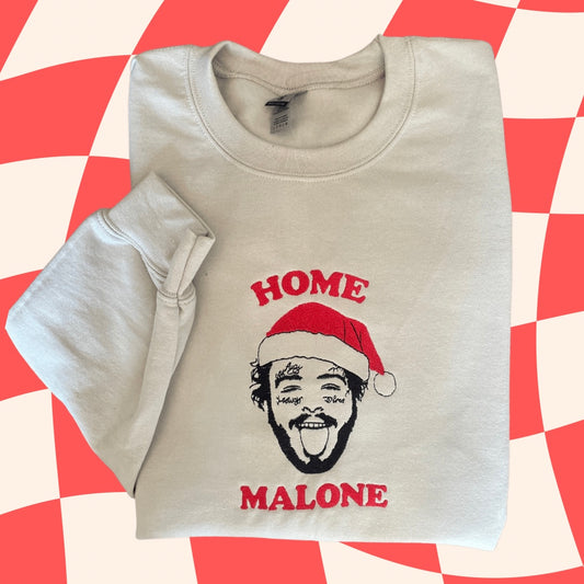 Home Malone Embroidered Holiday Sweatshirt