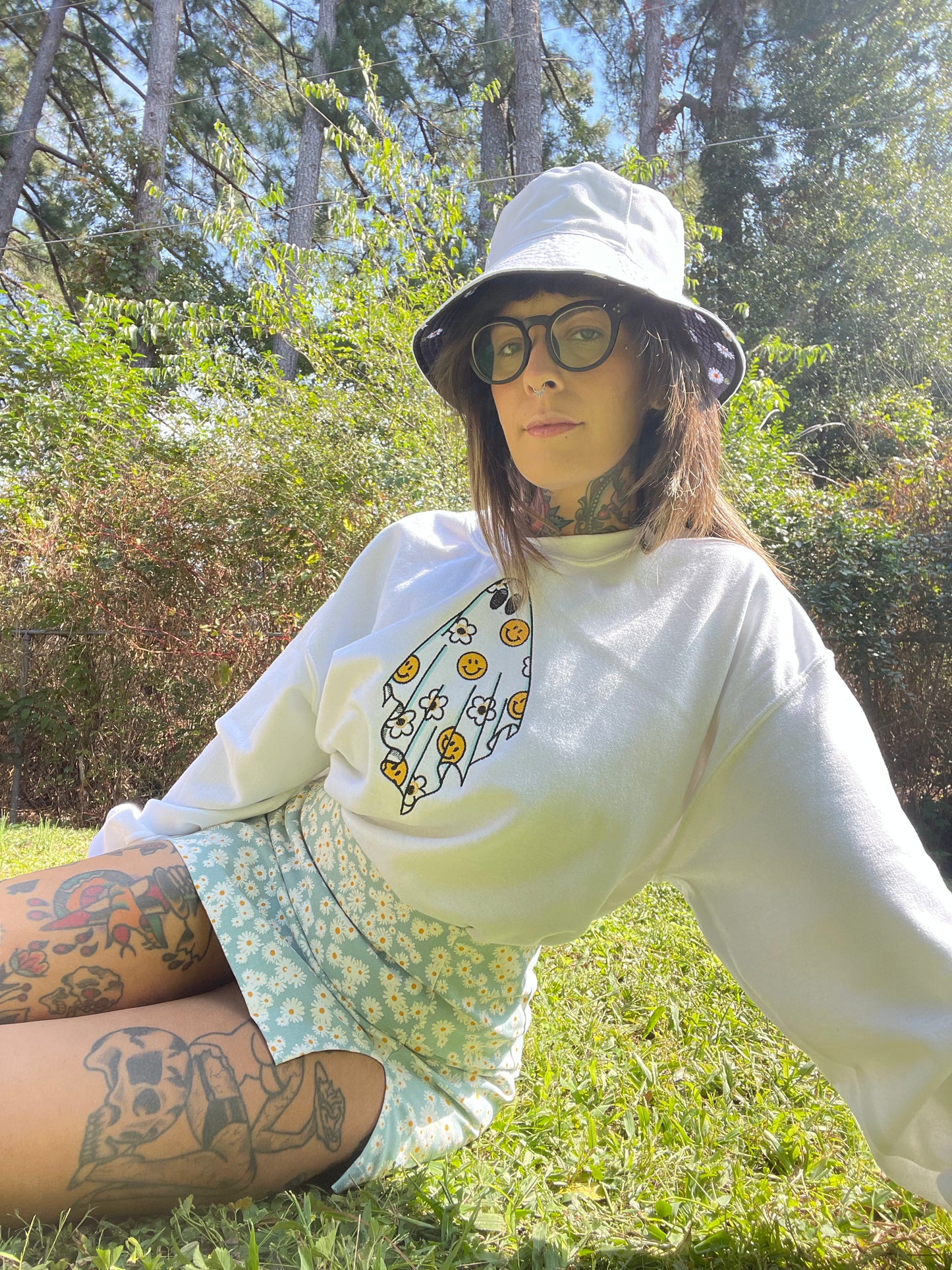 Groovy ghost Crewneck Sweatshirt