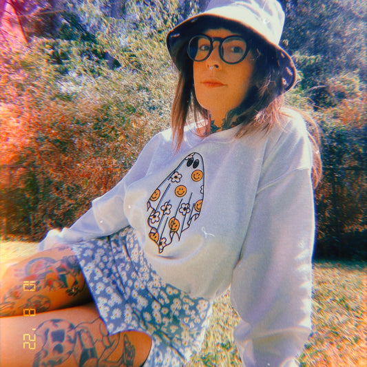 Groovy ghost Crewneck Sweatshirt