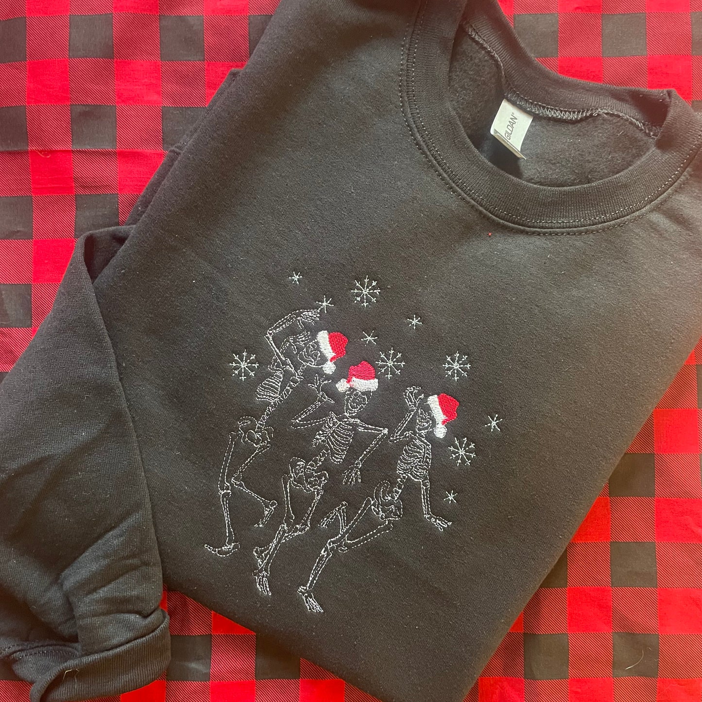 Dancing Skelly Santas Crewneck Sweatshirt