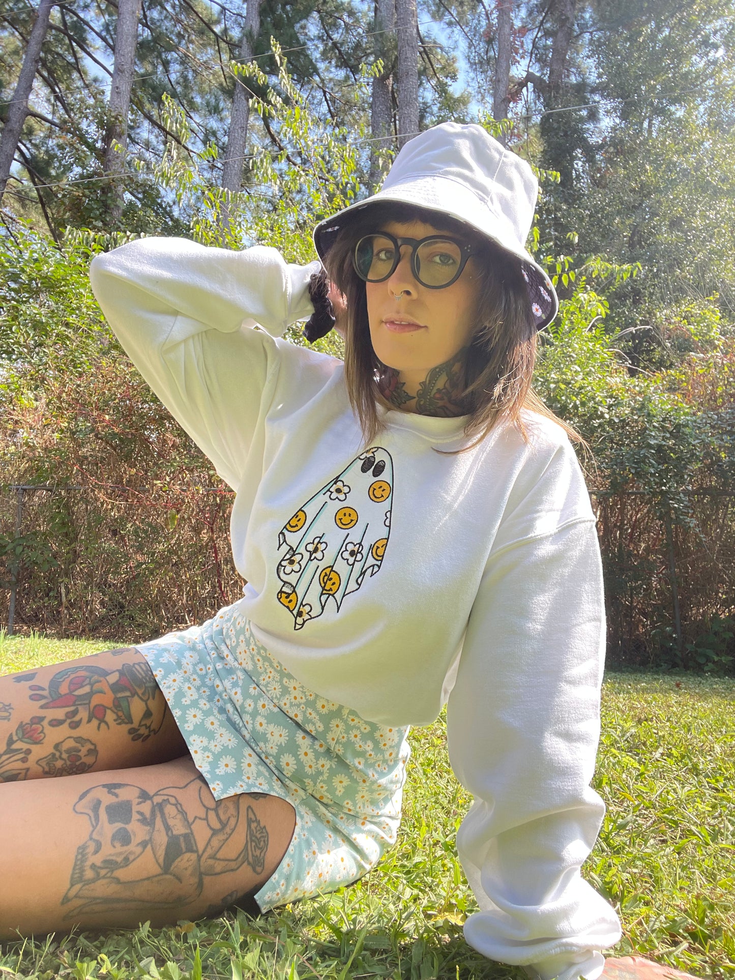 Groovy ghost Crewneck Sweatshirt