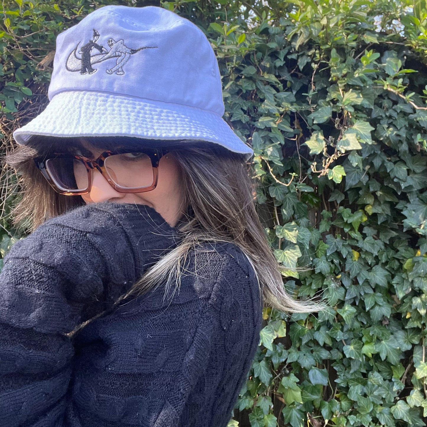 Koko The Clown Ghost Embroidered Bucket Hat