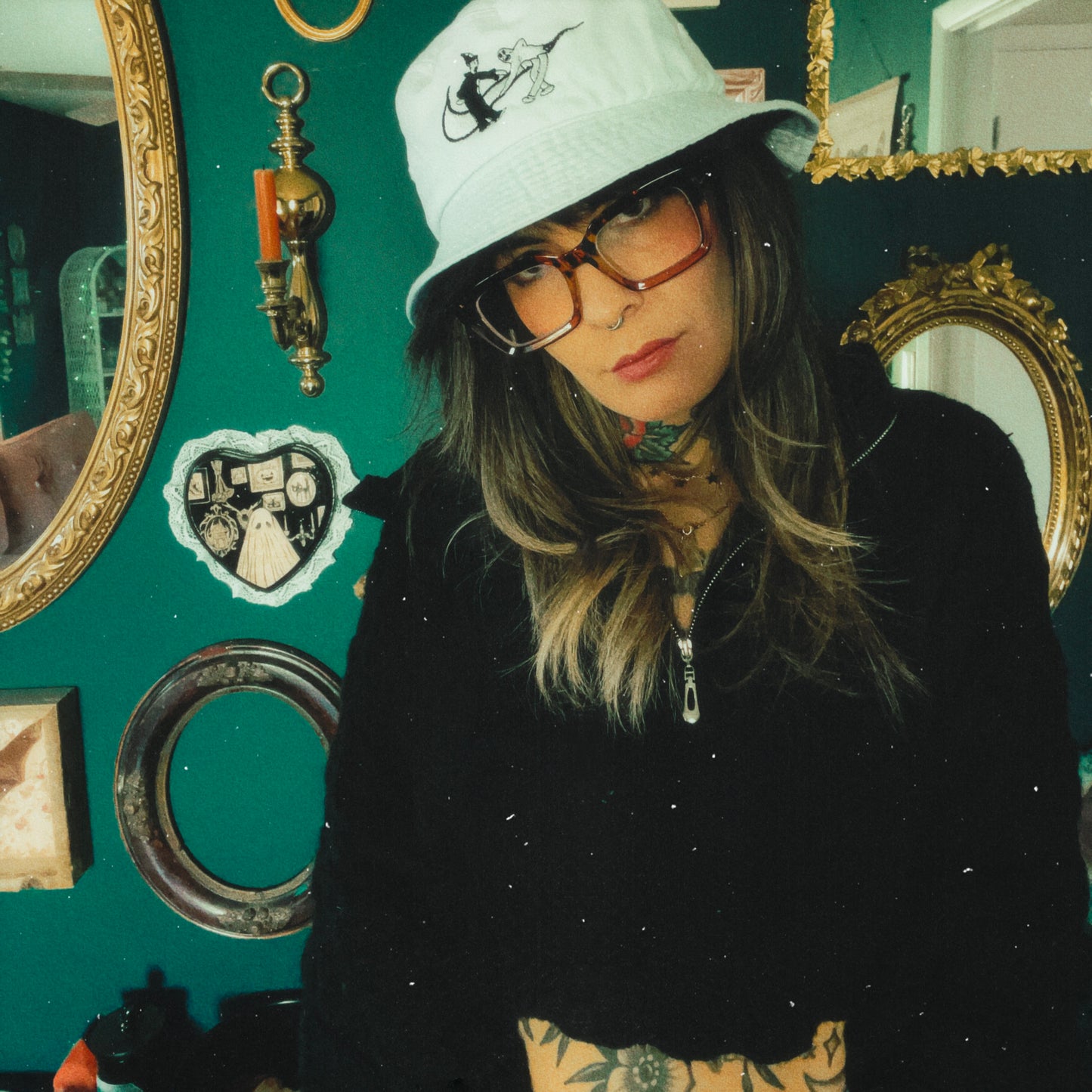 Koko The Clown Ghost Embroidered Bucket Hat