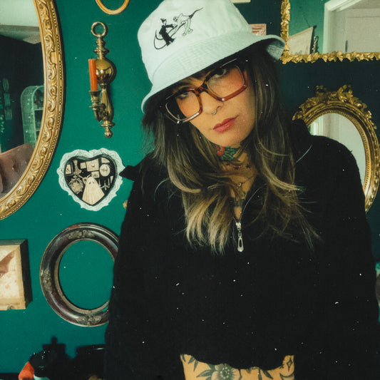 Koko The Clown Ghost Embroidered Bucket Hat