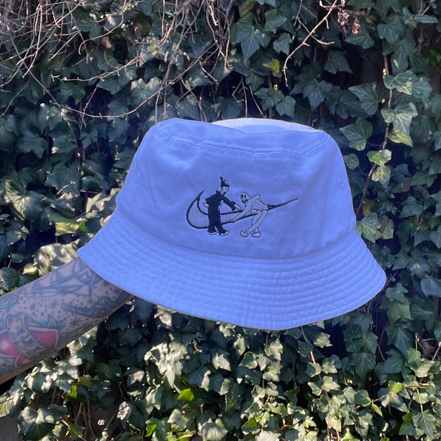 Koko The Clown Ghost Embroidered Bucket Hat