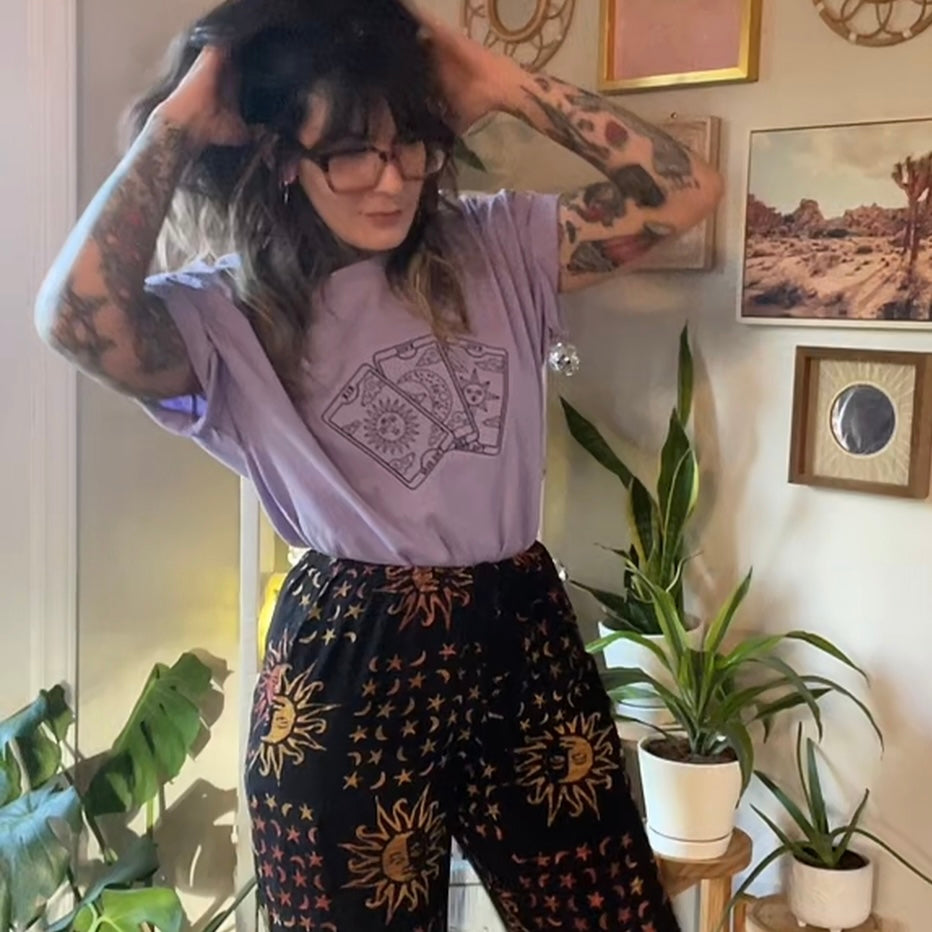 Tarot Trio Embroidered Unisex T-Shirt