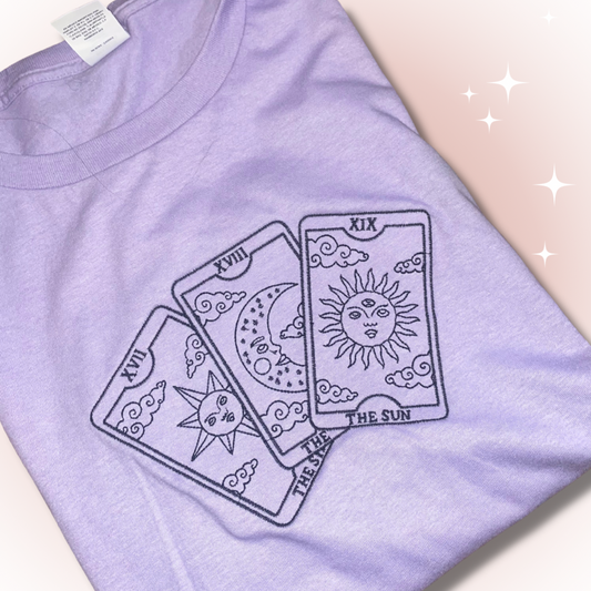 Tarot Trio Embroidered Unisex T-Shirt